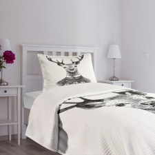 Deer Nordic Sweater Xmas Bedspread Set