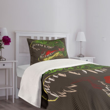 Aggressive Wild T-Rex Bedspread Set