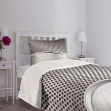 Industrial Grid Motif Bedspread Set