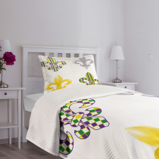 Fleur De Lis Motifs Bedspread Set