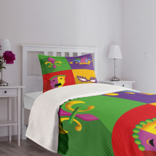 Colorful Frame Bedspread Set