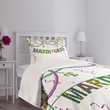 Fleur De Lis Beads Bedspread Set