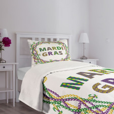 Vivid Beads Patterns Bedspread Set