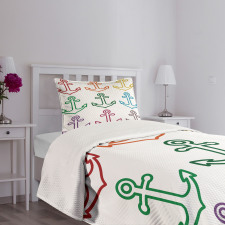 Anchors Sailing Crusie Bedspread Set