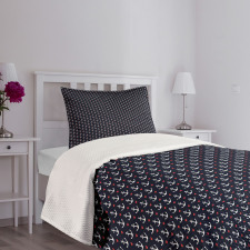 Small White Anchors Bedspread Set