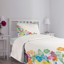 Colorful Butterfly Borders Bedspread Set