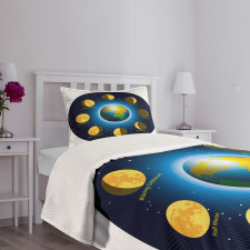 Phases of Moon Bedspread Set