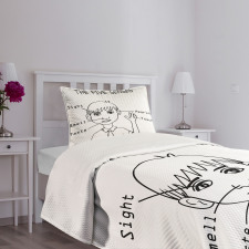 5 Senses on Boy Bedspread Set