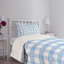 Gingham with Hearts Bedspread Set