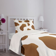 Brown Spots on Cow Bedspread Set