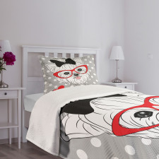 Nerd Glasses Love Heart Bedspread Set