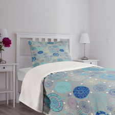 Abstract Snowflakes Bedspread Set