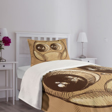 Owl Big Eyes Bedspread Set