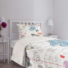 Drawings on a Notebook Bedspread Set