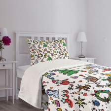 Christmas Cartoon Bedspread Set