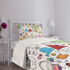 House Girl and Boy Bear Bedspread Set