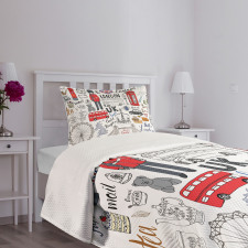 London Double Decker Bus Bedspread Set