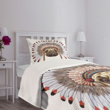 Native Style Bonnet Dog Bedspread Set