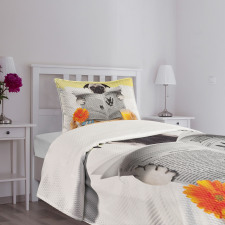 Pug Reading News Daily Dog Bedspread Set