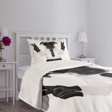 Looking Dog Glasses Bedspread Set