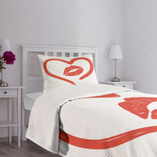 Romance Passion Lipstick Bedspread Set