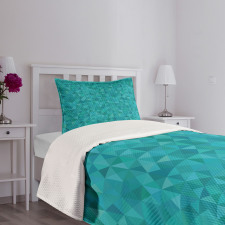 Triangles Squares Modern Bedspread Set