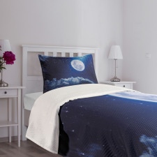 Full Moon Falling Stars Bedspread Set