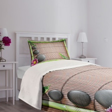 Spa Stone Motifs Bedspread Set