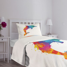 Vibrant Ocean Mammal Bedspread Set