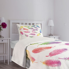 Romantic Plumage Design Bedspread Set