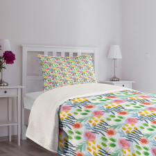 Modern Brushstroke Art Bedspread Set