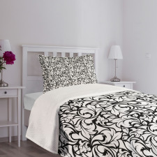 Monochrome Leaves Garden Bedspread Set