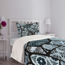 Modern Geometric Shapes Bedspread Set