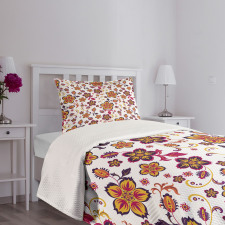 Blooming Flower Pattern Bedspread Set