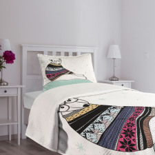Hipster Sweater Christmas Bedspread Set