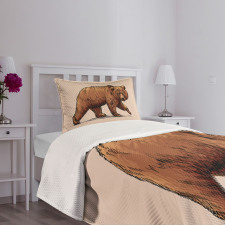 Ink Art Wildlife Beast Bedspread Set