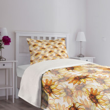 Sunflower Blossom Bedspread Set