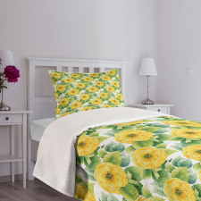 Gardening Plant Bedspread Set