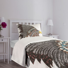 Tribal Feathered Hippie Bedspread Set