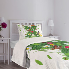 Spring Themed Alphabet Bedspread Set