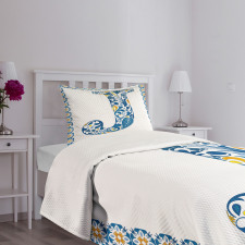 Graphic Illustration J Bedspread Set