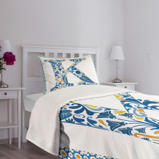 Leaves Blooms Initial Bedspread Set