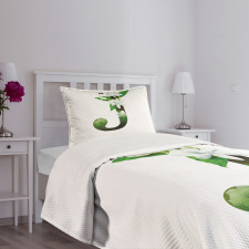 Abstract Jasmine and J Bedspread Set