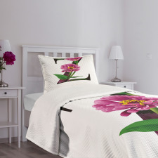 Zinnia Petals Leaves Z Bedspread Set