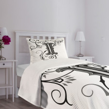 Capitalized Abstract I Bedspread Set