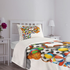 Game Sports Typography Bedspread Set