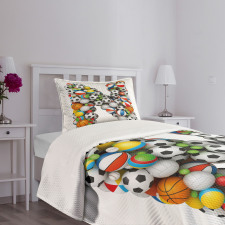 Various Balls Capital Bedspread Set