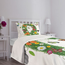 Summer Alphabet Herbs Bedspread Set