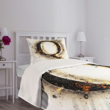 Words on Fire Theme Bedspread Set