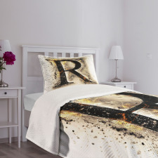 Gothic Baroque Writing Bedspread Set